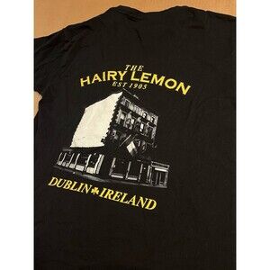 The Hairy Lemon Pub Bar Dublin Ireland Logo T-Shirt MEDIUM Beer Guinness Brewery